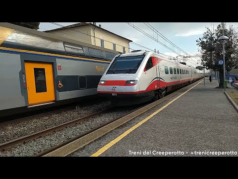 Treno FrecciaBianca 8620 con ETR460.028 per Genova Piazza Principe in transito a Castagneto Carducci