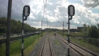 preview picture of video '[cabinerit] A train driver's view: Leiden CS - Utrecht CS, DDZ, 23-Aug-2014.'