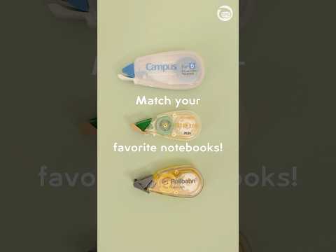 Part of a video titled Finding the Perfect Colored Correction Tape #shorts - YouTube