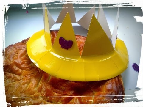 couronne epiphanie assiette en carton - activité manuelle
