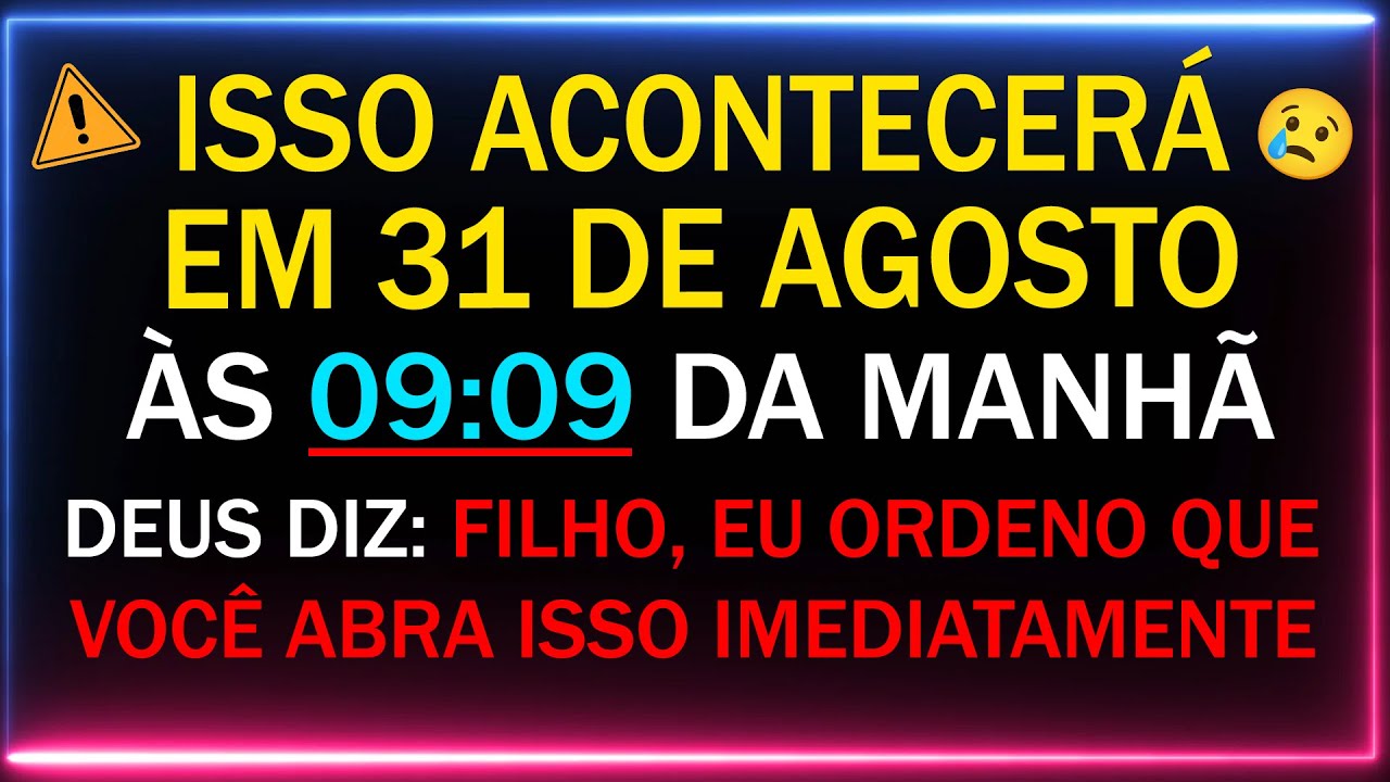 🔴 URGENTE! ALGO INACREDITÁVEL VAI ACONTECER CONTIGO... ABRA PARA SABER!