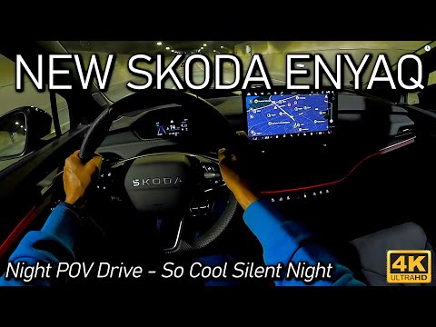 2026 Skoda Enyaq 85X Night POV Drive - So Cool Silent Night Drive