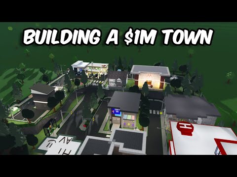 BUILDING A $1M TOWN in 1 HOUR on BLOXBURG