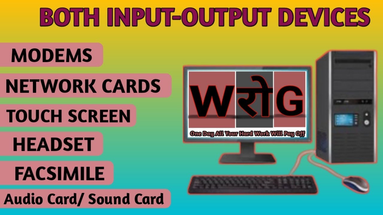 Both Input- OutPut Devices | Important Input/OutPut Devices | Network Cards | Facsimile
