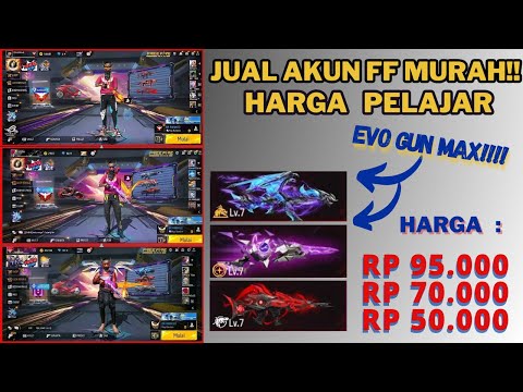 jual akun ff murah terpercaya || jual 3 akun sultan harganya cuma 50k buruan beli sebelum habis!