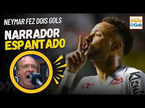 The commentator reacted like this when Neymar scored a fantastic goal - Santos 2 x 1 Vasco