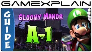 Luigi's Mansion 2: Dark Moon: Gloomy Manor A-1 Gems, Boo & Puzzle Guide & Walkthrough