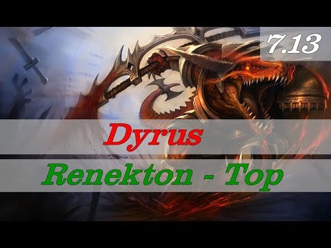 Dyrus - Renekton vs Gnar - Top Season 7 Patch 7.13 (Ranked GamePlay)