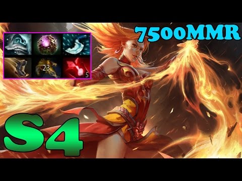 Dota 2 - s4 7500 MMR Plays Lina Vol 1# - Ranked Match Gameplay!