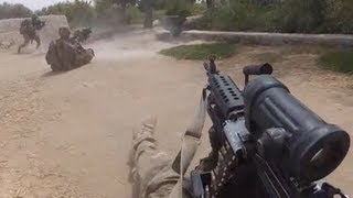 U.S. Army Patrol Ambushed in Panjwai District Kandahar - Helmet Cam Firefight