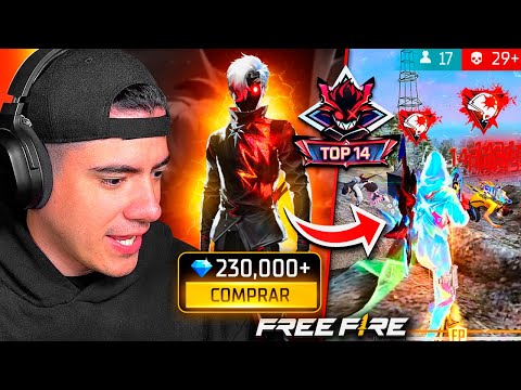 MI PRIMERA PARTIDA CON LA SKIN DE LA SUBASTA DESPUES DE GASTAR 230 MIL DIAMANTES EN FREE FIRE!!