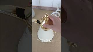 Download lagu 700ml Luxury Dallah Teapot Thermal Flask Thermos Arabic Coffee Pot for Hotel Restaurant mp3