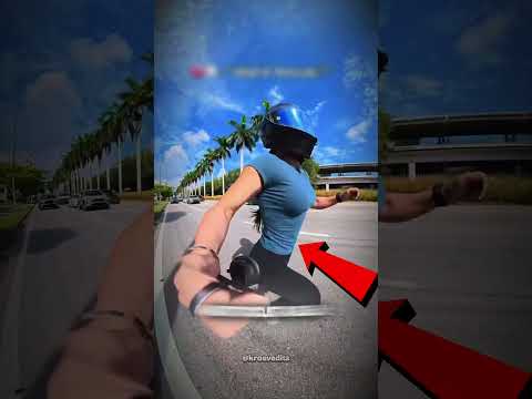 Esta biker hizo algo inesperado con su cámara #shorts