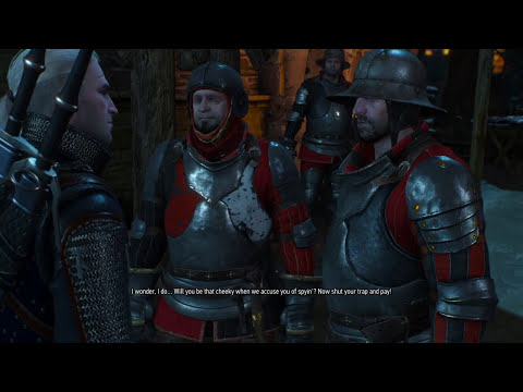 Witcher 3 - Geralt refuses to pay the guards of Redania