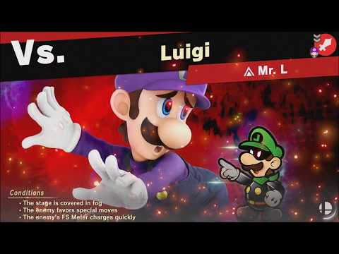 Super Smash Bros Ultimate vs Luigi (Unlocks: Mr. L) World of Light - Adventure Mode