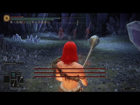 Shin vs Putrid Crystalian Trio (Sellia Hideaway Tunnel | Caelid) - Elden Ring