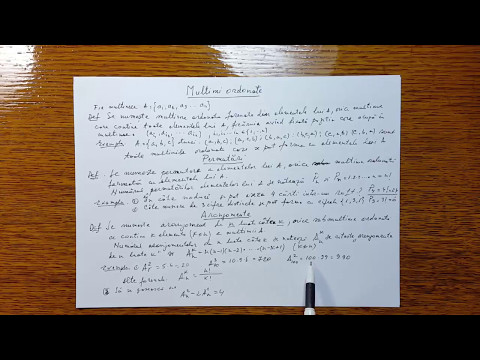 Multimi ordonate Permutari Aranjamente Combinari - Algebra - Clasa a X-a 100301-01