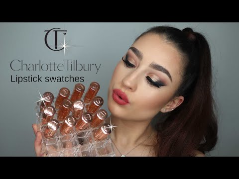 MY CHARLOTTE TILBURY LIPSTICK COLLECTION || 16 SHADES SWATCHED