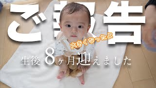 生後８ヶ月の赤ちゃん７ヶ月で成長したこと（つかまり立ちや離乳食など）