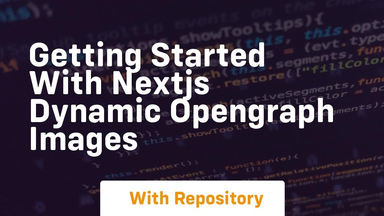 Getting started with nextjs dynamic opengraph images