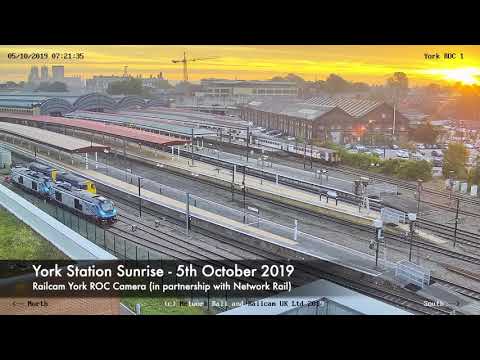 York Sunrise - Railcam York ROC Camera 8th October 2019