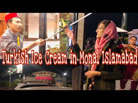 Turkish Ice Cream 🍨 in Monal Islamabad || Atifa Ambreen