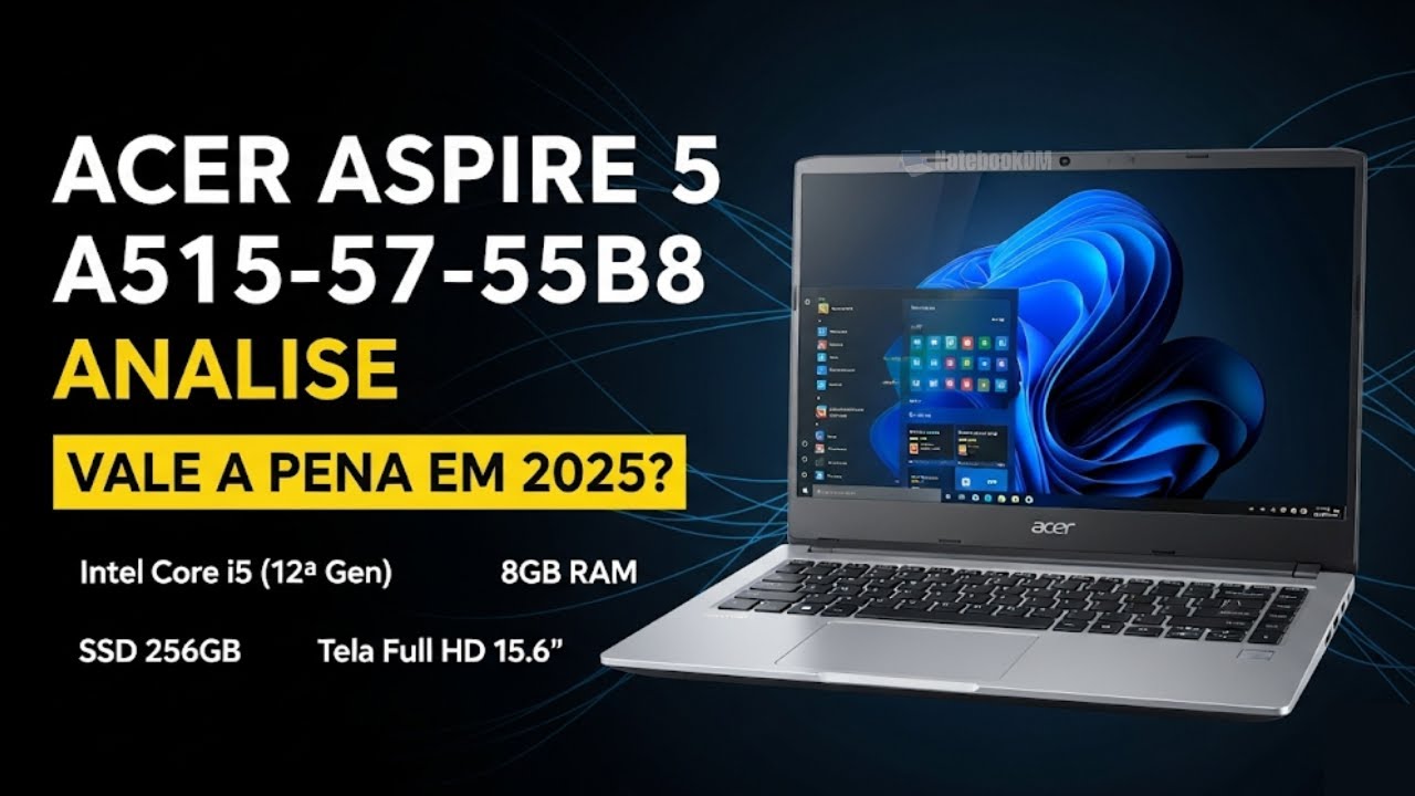 Acer Aspire 5 A515-57-55B8 é bom ? Thunderbolt 4 + i5–12450H