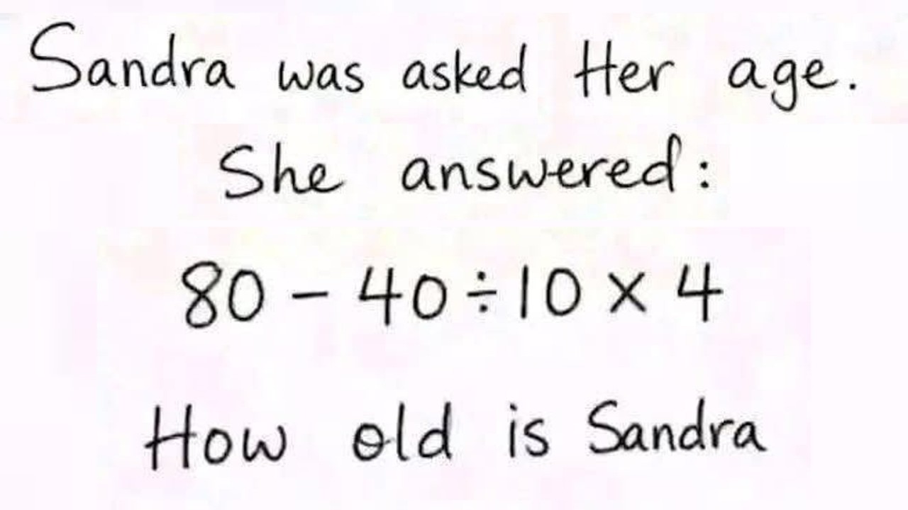 How old is Sandra? The correct answer explained