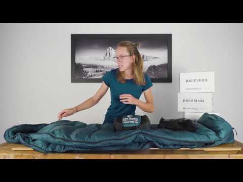 Down sleeping bag from Alpin Loacker - light & warm