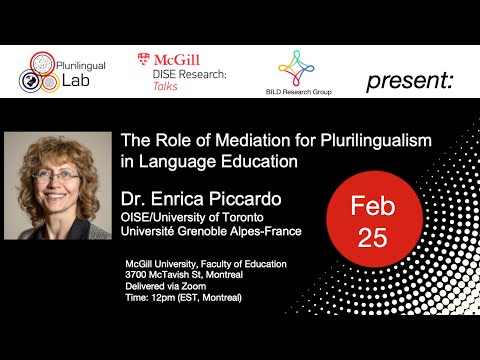 The Role Mediation for Plurilingualism in Language Education - Dr. Enrica Piccardo