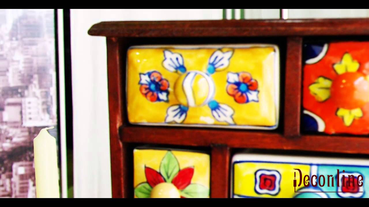 Joyero de Madera y Cerámica