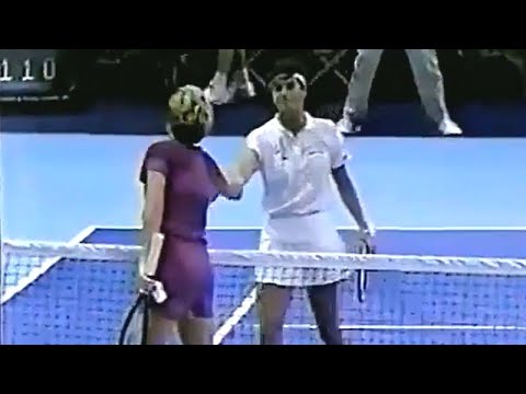 Monica Seles vs Gabriela Sabatini 1991 WTA Championships SF Highlights