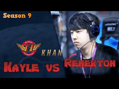 T1 Khan - Kayle vs Renekton Top - Patch 9.20 LoL Season 9 KR Ranked | League of Legends Replays