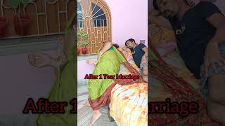 1 Year of Marriage: From Honeymoon Blissto Hilarious Chaos! 😂😍 #couples #marriage #funny #shorts