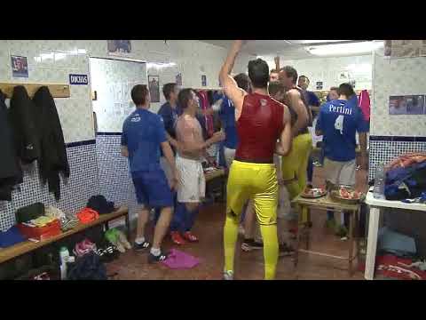 La UD Almansa celebrando el play off de ascenso a 2ªB 13-14