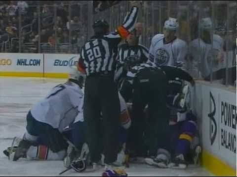 Drew Doughty's Huge Hit On Taylor Hall (January 15 2011)