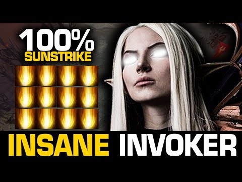 THE BEST INVOKER [GIRL] IN THE WORLD!!! INSANE 100% Sunstrike - Non Stop Ganking | Dota 2 Invoker