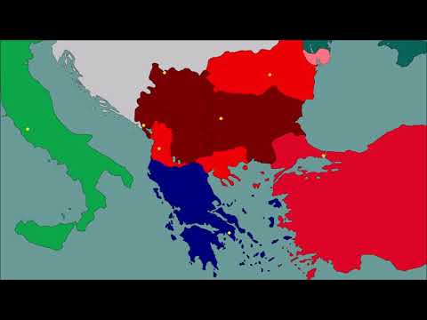 Buglaria, Serbia and Montenegro Vs. Greece, Albania and Romania 1913 (third Balkan war