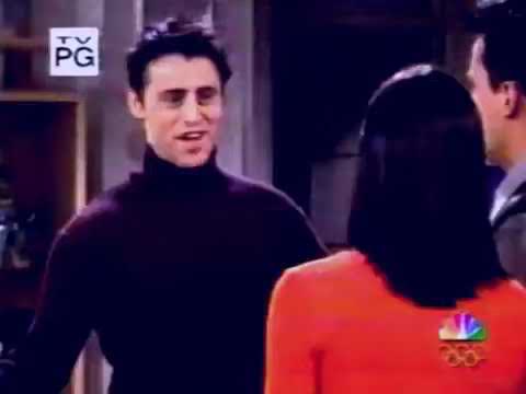 Friends montage frame evoking character beats tied to songs in season 5–6