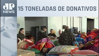 Navio da Marinha dos Estados Unidos transporta doações ao Rio Grande do Sul