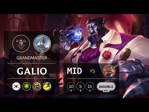 Galio Mid vs Qiyana - KR Grandmaster Patch 10.1