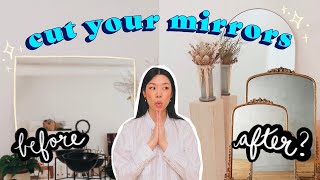 Can I DIY rounded mirrors (cutting glass at home) | WITHWENDY