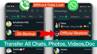 GBwhatsapp to normal WhatsApp backup | Gb WhatsApp to Normal WhatsApp Chats Transfer | Data transfer