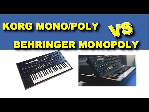 Behringer MonoPoly vs Korg Mono/Poly Sound Comparison
