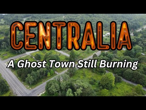 Drone footage of Centralia today: streets reclaimed by forest