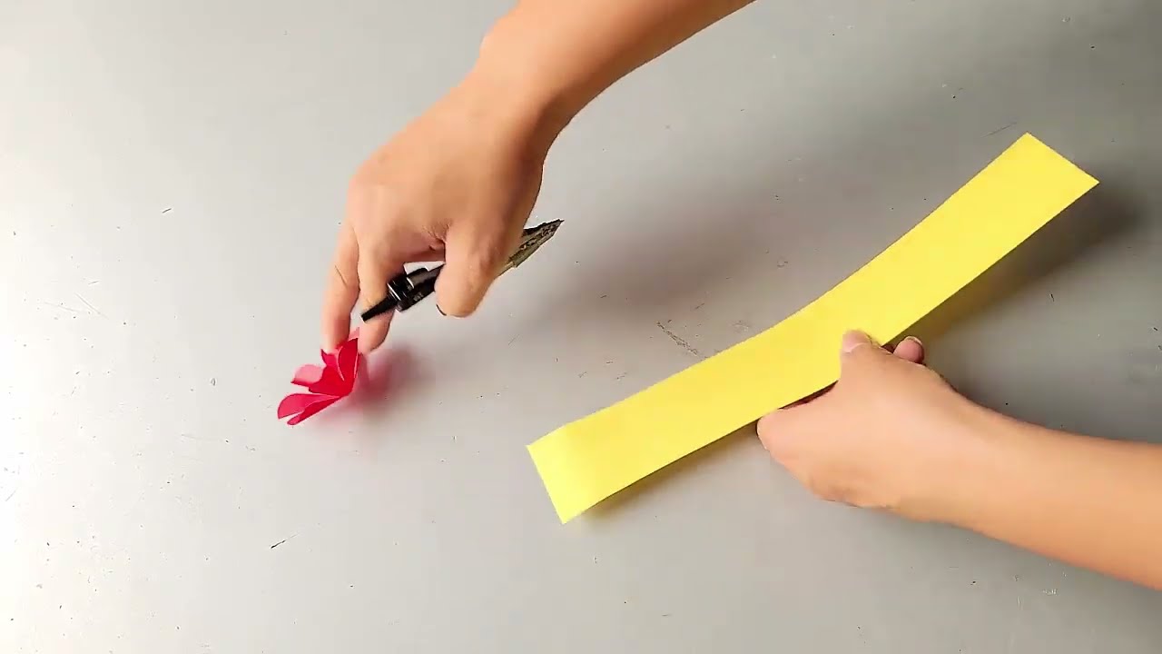 seri video làm hoa trang trí tấm bìa cứng hình chữ nhật - Phần 2