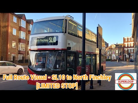 Full Route Visual | London Bus Route SL10 - Harrow to North Finchley | (BCE47092e) LG71DWJ