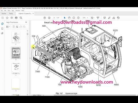 Liebherr R 914 B Litronic 960 961 962 963 964 965 966 1019 1061  Excavator Operating Manual SN 11229