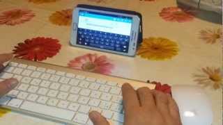 preview picture of video 'Samsung Note White con tastiera e mouse bluetooth Apple'