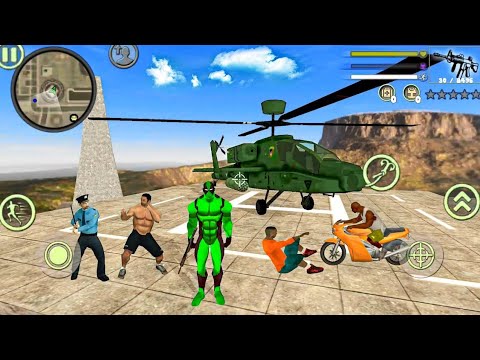 Green Deadpool Rope Hero Vice Town - Android Gameplay.